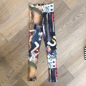 3 Pommes Graphic Print Leggings, Girls 10